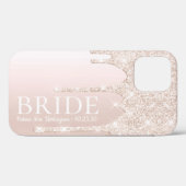 Bride Future Frau Blush Pink Glitzer Tropfen Case-Mate iPhone Hülle (Rückseite (Horizontal))