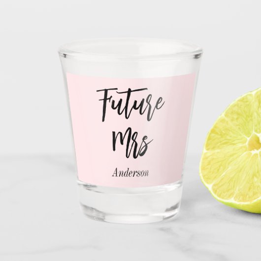 Bride Future Frau Blush Pink Schnapsglas (Vorderseite)
