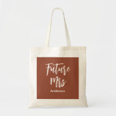 Bride Future Frau Brown Terracotta Tote Bag Tragetasche (Vorne)