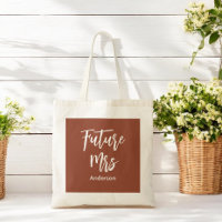 Bride Future Frau Brown Terracotta Tote Bag