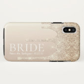 Bride Future Frau Gold Glitzer Tropfen Case-Mate iPhone Hülle (Rückseite (Horizontal))