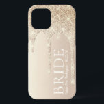 Bride Future Frau Gold Glitzer Tropfen Case-Mate iPhone Hülle<br><div class="desc">Diese wunderschöne Goldfolie-Handy-Hülle mit tropfendem Glitzer von oben,  die "BRIDE" in einem modernen CAPS-Schriftart sagt und Ihren zukünftigen verheirateten Namen und Hochzeitsdatum in einem Script-Schriftart hat,  ist perfekt für Sie bei der Planung Ihrer Hochzeit. Es wird auf deinem Handy phantastisch aussehen. Eine Braut muss haben!</div>