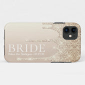 Bride Future Frau Gold Glitzer Tropfen Case-Mate iPhone Hülle (Rückseite (Horizontal))