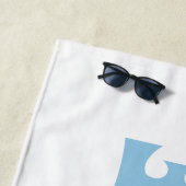 Bride Future Frau Individuelle Name White and Blue Strandtuch (Beispiel)