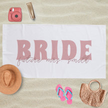 Bride Future Frau Individuelle Name White and Peac