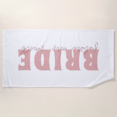 Bride Future Frau Individuelle Name White and Peac Strandtuch (Vorderseite)