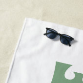 Bride Future Frau Individuelle Name White und Gree Strandtuch (Beispiel)