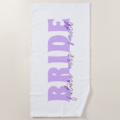 Bride Future Frau Individuelle Name White und Lave Strandtuch (Vorderseite)