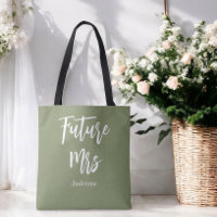 Bride Future Frau Sage Green Tote Bag