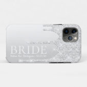 Bride Future Frau Silver Glitzer Tropfen Case-Mate iPhone Hülle (Rückseite (Horizontal))