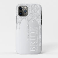 Bride Future Frau Silver Glitzer Tropfen