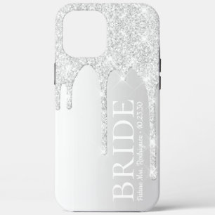 Bride Future Frau Silver Glitzer Tropfen Case-Mate iPhone Hülle