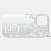 Bride Future Frau Silver Glitzer Tropfen Case-Mate iPhone Hülle (Rückseite (Horizontal))