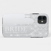 Bride Future Frau Silver Glitzer Tropfen Case-Mate iPhone Hülle (Rückseite (Horizontal))