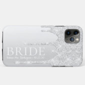 Bride Future Frau Silver Glitzer Tropfen Case-Mate iPhone Hülle (Rückseite (Horizontal))