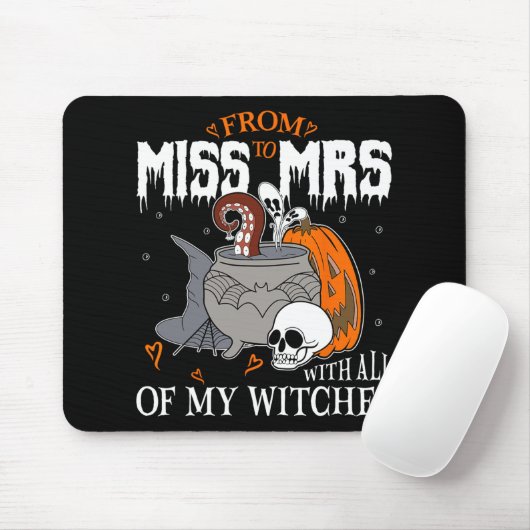 Bride Future Frau Witchy Gothic Wedding Bacheloret Mousepad (Mit Mouse)
