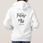 Bride Future Mrs. Wedding Schwarz-weiß Hoodie (Rückseite)