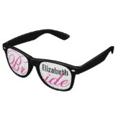 Bride Gastgeschenk Hochzeit Black and Pink Individ Partybrille (Schrägansicht)