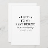 Bride Gifts Personalisiert "To My Best Friend Card Dankeskarte (Vorne/Hinten)
