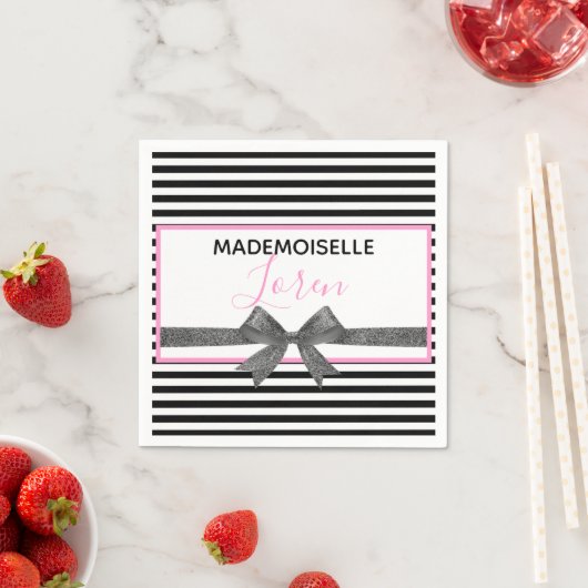 BRIDE Glam Parisian Theme Couture Dusche Party Serviette (Beispiel)