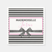 BRIDE Glam Parisian Theme Couture Dusche Party Serviette (Vorderseite)