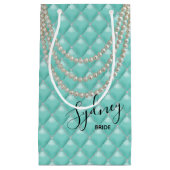 BRIDE Glam & Pearls Brautparty Party Kleine Geschenktüte (Vorderseite)