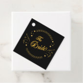 Bride Gold Black Wedding Elegant Classic Geschenkanhänger (Beispiel)