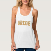 Bride Gold Glitzer Bachelorette Tank (Vorderseite)