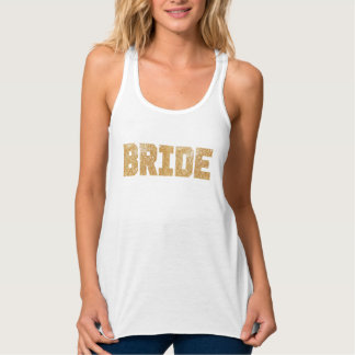 Bride Gold Glitzer Bachelorette Tank