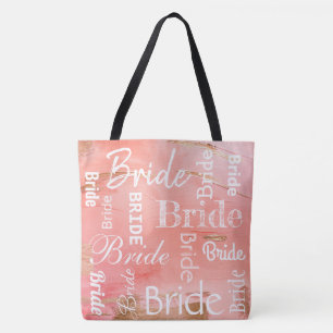 Bride Gold Melon Script Moderne Hochzeit Tasche