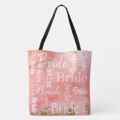 Bride Gold Melon Script Moderne Hochzeit Tasche (Rückseite)