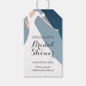 Bride Gown Brautparty Aquamarin Danke Geschenkanhänger (Vorderseite)