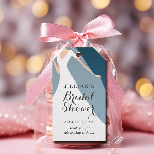 Bride Gown Brautparty Aquamarin Danke Geschenkanhänger