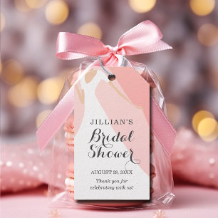 Bride Gown Brautparty Blush Pink Danke Geschenkanhänger