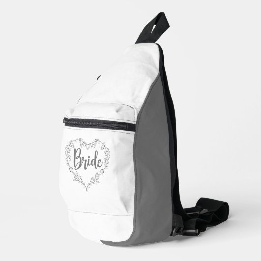 BRIDE Gray White Crossbody Bag (Rechte Ecke)