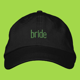 Bride Green Girl Summer bestickter Vater Hat Bestickte Baseballkappe
