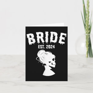 Bride Groom 2024 Skelettpaare Matching Wedding Karte