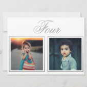 Bride Groom Age Elegant Klassische Silberne Tischn Einladung (Rückseite)