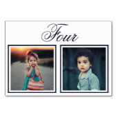 Bride Groom Age Elegante, benutzerdefinierte Tisch Tischnummer (Rückseite)