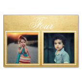 Bride Groom Age Elegante klassische Gold Tischnumm Tischnummer (Rückseite)