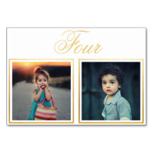 Bride Groom Age Elegante klassische Gold Tischnumm