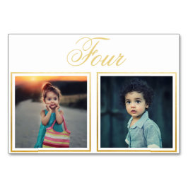 Bride Groom Age Elegante klassische Gold Tischnumm Tischnummer