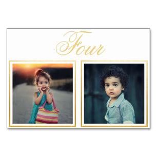 Bride Groom Age Elegante klassische Gold Tischnumm Tischnummer