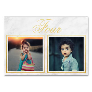 Bride Groom Age Elegante Marmorgolden Tischnummer