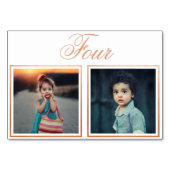 Bride Groom Age Elegante Rose Gold Tischnummer (Rückseite)