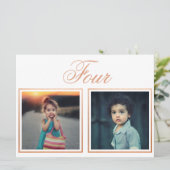 Bride Groom Age Elegante Rose Gold Tischnummer (Stehend Vorderseite)