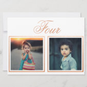 Bride Groom Age Elegante Rose Gold Tischnummer (Rückseite)