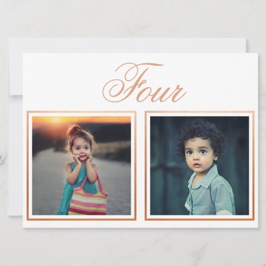 Bride Groom Age Elegante Rose Gold Tischnummer (Vorderseite)