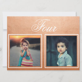 Bride Groom Age Elegante Rose Gold Tischnummer