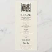 Bride & Groom Aloha Pineaple Tiki Wedding Program Programm (Rückseite)